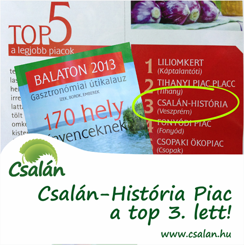 Dobogós a veszprémi Csalán-Historia Helyi Termelői Piac